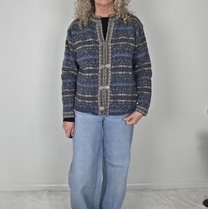 Wool Nordic Fair Isle Cardigan